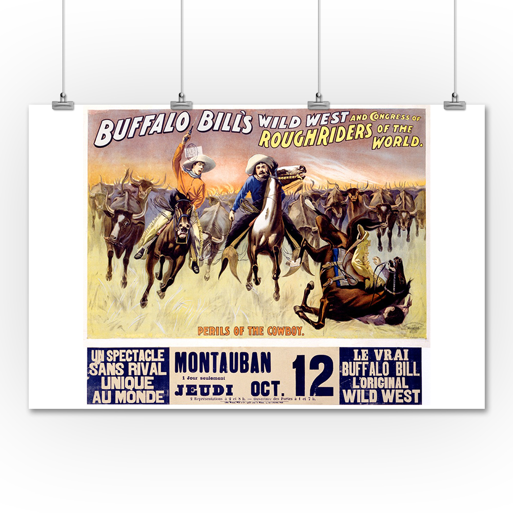 Buffalo Bill's Wild West & Congress Vintage Poster