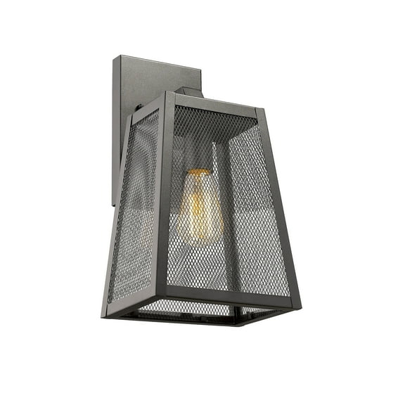 RADIANCE Goods Industrial 1 Light Textured Black Outdoor Wall Sconce 15" Tall