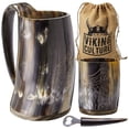 thumbnail image 7 of Viking Culture Ox Horn Mug, Shot Glass, and Bottle Opener (3 Piece. Set) 16-oz. Custom Intricate Design - Polished Finish, 7 of 7