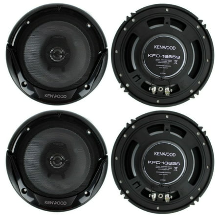 Kenwood KFC-1666S 6.5 Inch 300 Watt 2-Way Car Audio Door Coaxial Speakers - 4 (Best 6.5 Car Speakers)