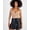 Latte Cafe, variant on Women's Mesh Long-Sleeve V-Wire Bodysuit Deep Black L