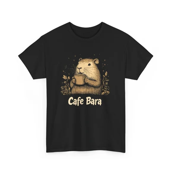T-Shirt Unisexe Barista Cool Espresso Latte Cafebara Capybara Coffee Gear D00615, jusqu'à la Taille 5TG