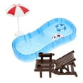 thumbnail image 6 of Mini Beach Dollhouse Set with Pool, Chair, Umbrella & Toys, 6 of 6