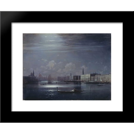 Night landscape. Venice 20x24 Framed Art Print by Aivazovsky, Ivan