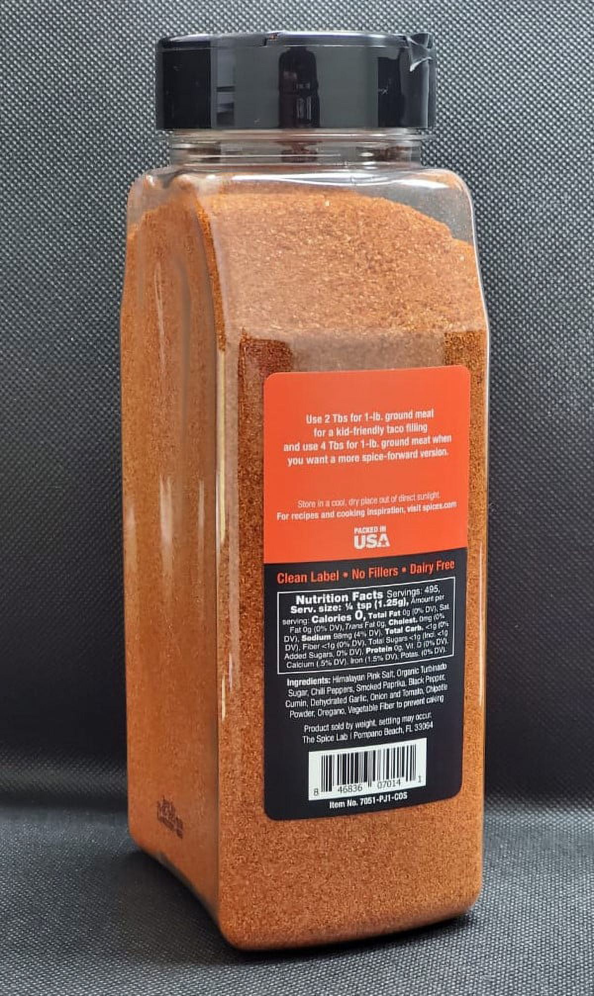 The Spice Lab All Natural Taco Seasoning (21 Ounce 2 Pack)