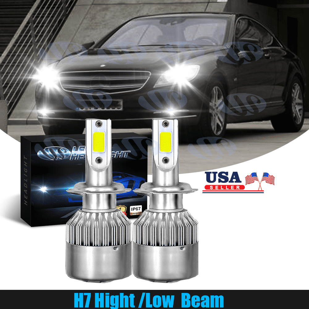 2x H7 Xenon Bulbs 55w White To Fit Headlight Mercedes-Benz C-Class CL203 C 200 