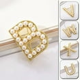 thumbnail image 2 of K-KED 26 Capital Initial Letter Pearl Gold Alphabet Brooch Pin Wedding Women Jewelry-Z, 2 of 9