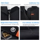 thumbnail image 2 of Greeniant Chaqueta de buceo de alta eficiencia a prueba de frío Material de nailon buena elasticidad trajes de baño fuerte protector solar cuero Deportes acuáticos Mujer Negro XS Greeniant OD020694-07, 2 of 6