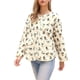 thumbnail image 2 of Chaqueta de forro polar INSPIRE CHIC para mujer, abrigo sin cuello de estampado floral vintage de manga larga, abrigo cálido de invierno, L Beige, 2 of 6