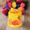 thumbnail image 4 of YAOMOBB Ensemble de Fourchettes à Gâteaux et Fruits avec Support de Rangement en Acier Inoxydable de Qualité Alimentaire en Forme de Fraise, 4 of 6