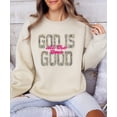 thumbnail image 3 of Camo God Is Good All The Time Sweatshirt for Women - Christian Faith Pullover Sand Sweatshirt Adult Large, 3 of 7