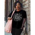 thumbnail image 2 of Women's T-Shirt She Believed She Could So Did Simplle Short Sleeve Casual Tee Classic Crew Neck T Shirt for Women Black, L, 2 of 7