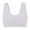 Purple, variant on Women's Front Closure Wireless Comfort Bra, Seamless Everyday Bras for Women with Wide Straps & Removable Pads Beige L