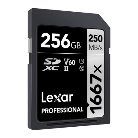 Lexar Professional 1667x SDXC UHS-II カード 256GB SDカード V60 SDXCカード 4K ビデオ 撮影 高速転送 R:250MB/s W:120MB/s 制限付き永久保証 LSD256CB1667