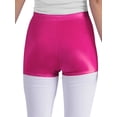thumbnail image 4 of TiaoBug Kids Girls Dance Shorts Shiny Metallic Boyshorts Tumbling Gymnastics Active Sports Wear Hot Pink 12, 4 of 4