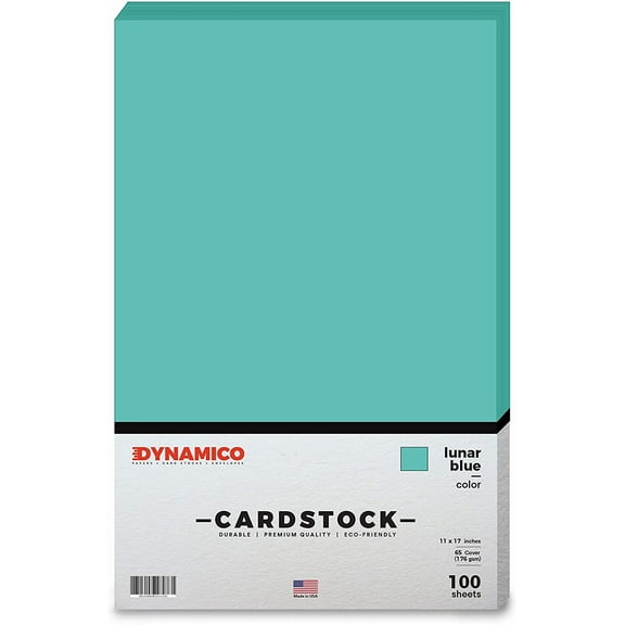Lunar Blue 11 x 17" Cardstock Paper - Tabloid/Ledger - for Cards and Stationery Printing | Medium weight 65 LB (175 gsm) Cover Card Stock | 100 Sheets Per Pack