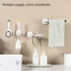 thumbnail image 5 of Bearachild Colgador montado en la pared Toallas colgantes ajustables Bolso Llaves Paraguas Titular Hogar Oficina Baño Gancho de almacenamiento de Juegos de accesorios de baño Gris Bearachild HA073138-03, 5 of 6