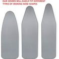 thumbnail image 6 of TIVIT Ironing Board Cover 12 x 40 Pro Grip Pad Covers w/3 Fastener Straps & Pull Bungee Cord - Durable Padded Layers of Scorch & Stain Resistant, Heat Reflective AlumiTek PRO Top Coat - Made in Italy, 6 of 9