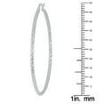 thumbnail image 3 of SZUL Women's Diamond Cut 50MM Hoop Earrings In .925 Sterling Silver, 3 of 5