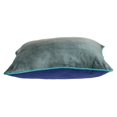 thumbnail image 6 of Blue Navy and Gray Reversible Velvet Throw Pillow, 6 of 9