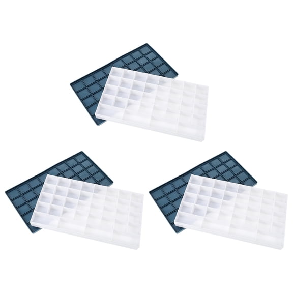 Masteelf 3 Pcs Airtight Folding Watercolor Palette Pour Paint Simple Shape Pigment Box