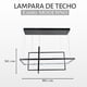 thumbnail image 2 of Lampara Colgante Rectangulos Entrelasados Negros Iluminacion Luz Vic, 2 of 4