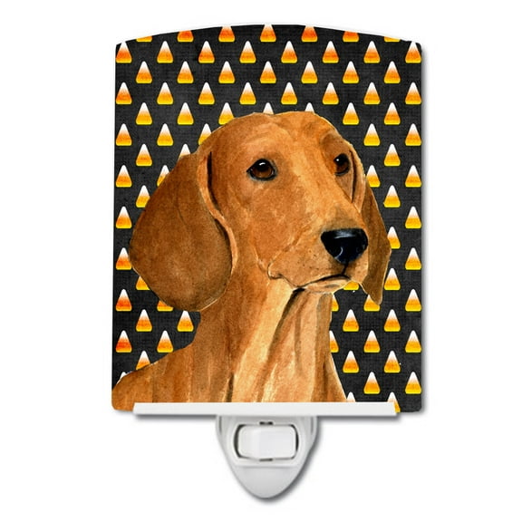 Dachshund Halloween Portrait Ceramic Night Light