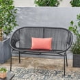 thumbnail image 1 of Plata Decor Import Inc – Acapulco Loveseat in Black Color for Patio, Balcony, Terrace and Lounge Areas, 1 of 6
