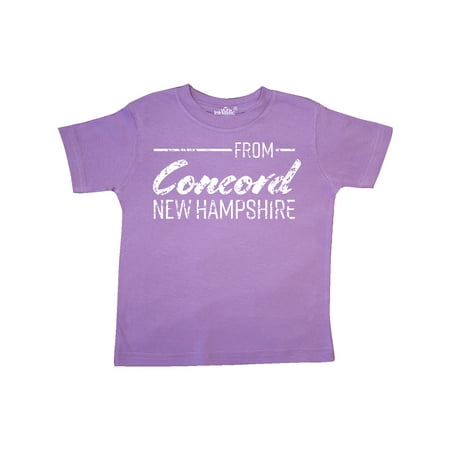 

Inktastic From Concord New Hampshire in White Distressed Text Gift Toddler Boy or Toddler Girl T-Shirt