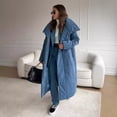 thumbnail image 5 of Parkas largas de invierno nuevas de 2024, chaqueta acolchada de algodón cálida para mujer, prendas de vestir sueltas informales para mujer, abrigo acolchado de algodón con cinturón, 5 of 5