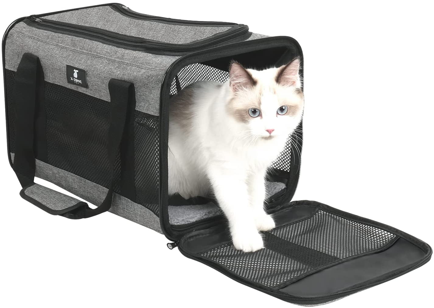 X-ZONE PET Airline Approved Pet Carriers,Soft Sided Collapsible Pet Travel Carrier for Medium Puppy and Cats 