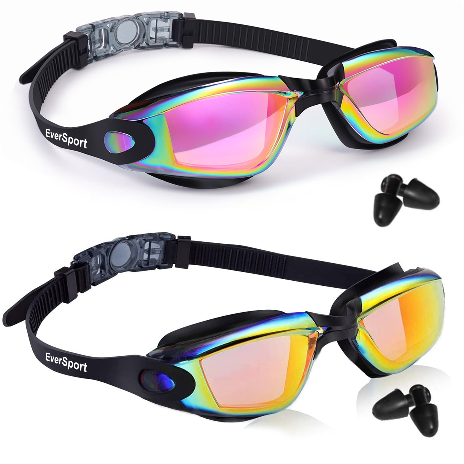 EverSport 2pack Swimming Goggles for Adult Comfortable Daily Swim