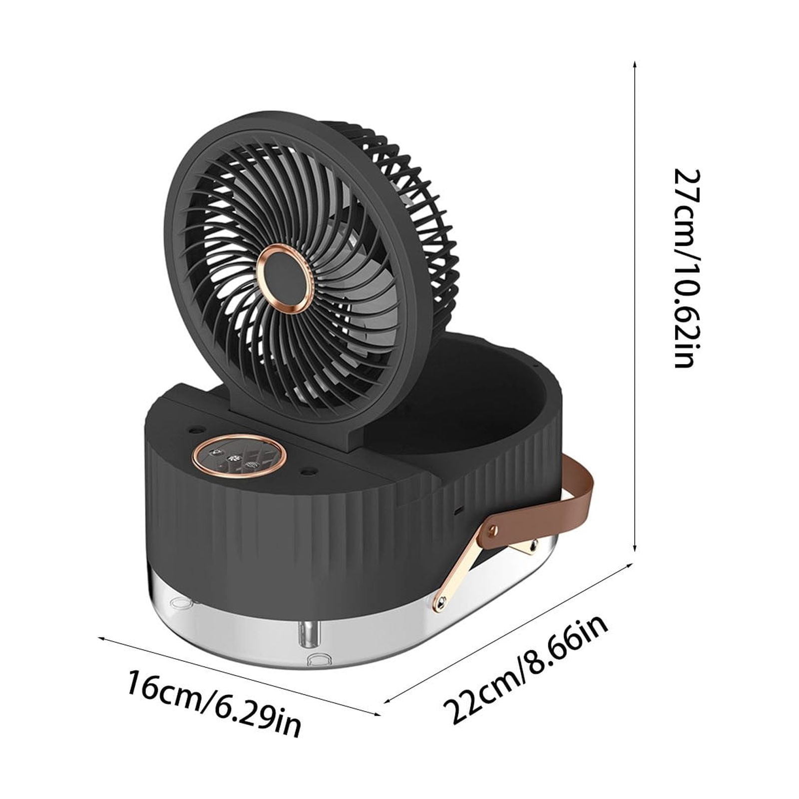 Lenkho Misting Desk Fan, Battery Operated Cooling Fan with Hydrating & Moisturizing Function, 3 Adjustable Wind Speeds, USB Rechargeable Personal Fan for Home, Dorm, Office, Bedroom & Kitchen