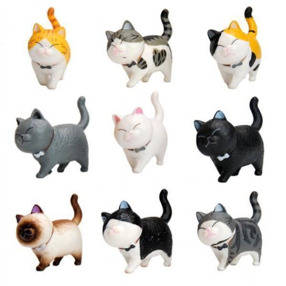 Figuritas de gatos en miniatura,accesorios para casa de muñecas en miniatura diy,figuritas de gatos,decoraciones para el tablero del automóvil,casa de muñecas interior,Artículos de