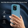 thumbnail image 5 of Entronix Heavy Duty Case Compatible with iPhone 12 / 12 Pro, Shockproof Hard Cover, Teal Blue, 5 of 7