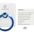thumbnail image 2 of Cell Phone Finger Ring Holder & Grip with Luxury Oktant Crystal Universal Kickstand with 360° Rotation and 180° Flip Compatible with Most Smartphones (White), 2 of 5