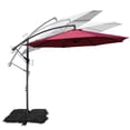 thumbnail image 3 of Kozyard Offset Cantilever Hanging Patio Umbrella for Outdoor( 120''Dia x 91''H, Burgundy Red), 3 of 7