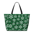 thumbnail image 2 of Balery Christmas Pattern At Buffalo Plaid Beach Travel Bag - Water-Resistant, Large Capacity Lightweight Tote with 7 Pockets for Women and Men - Perfect for Beach, Pool, Gym, and Travel, 2 of 7