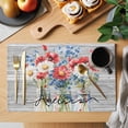 thumbnail image 2 of Independence Day Placemats Set of 6, Freedom Red White Daisy Non-Slip Place Mats Washable Table Mats for Kitchen Dining Table Decorations Indoor/Outdoor, 2 of 9