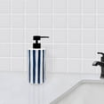 thumbnail image 5 of Mainstays Blue Stripe Hand Painted Stoneware Soap Pump, 5 of 6