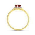 thumbnail image 5 of 14k Yellow Gold Pear Garnet And Diamond Ring, 5 of 6
