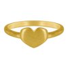 Personalized Heart Shaped Initial Ring, Sterling Silver, 10kt Gold or 14kt Gold, 1 Letter, Sizes 3 to 15 in 1/4 Sizes