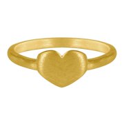 Personalized Heart Shaped Initial Ring, Sterling Silver, 10kt Gold or 14kt Gold, 1 Letter, Sizes 3 to 15 in 1/4 Sizes