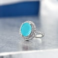 thumbnail image 4 of Gem Stone King 2.36 Ct Oval Green Turquoise 925 Sterling Silver Ring (Size 9), 4 of 4
