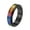 6MM Black, variant on Men's and Women's Stainless Steel 8MM Rotatable Relieves Anxiety Fortunate Wish Rainbow Ring Silver Size 10