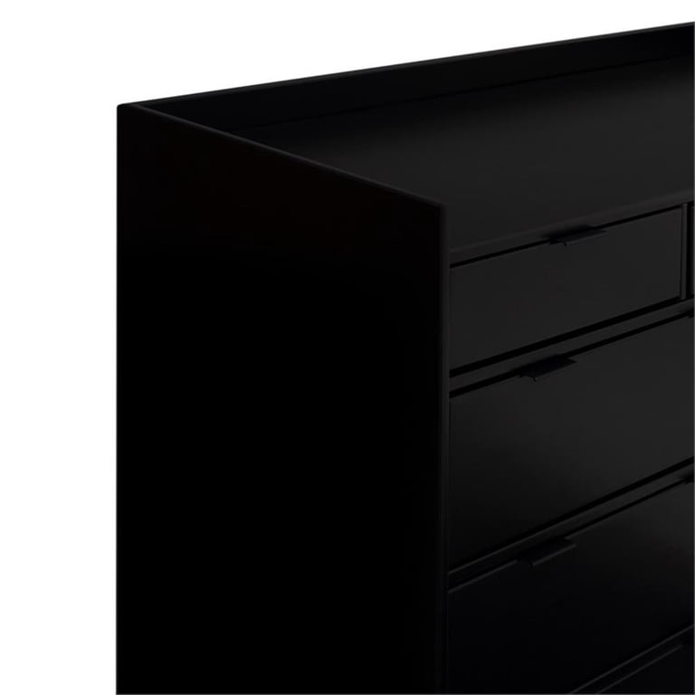 Walker Edison Lee 9-Drawer Solid Wood Dresser, Black, 60" - Walmart.com