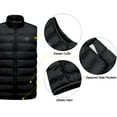 thumbnail image 4 of Little Donkey Andy Men's Lightweight Warm Puffer Vest Thermal Golf Sleeveless Jacket for Outdoor Hiking Travel Casual Jet Black M, 4 of 7