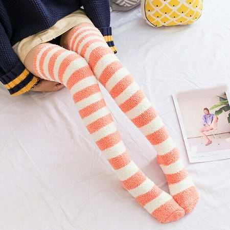 

UDAXB Socks Women Girl Winter Over Knee Leg Warmer Soft Cotton Socks Leggin