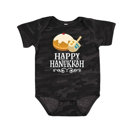 

Inktastic Happy Hanukkah Dreidel Gift Baby Boy or Baby Girl Bodysuit