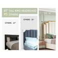 thumbnail image 3 of VANACC King Size Bed Frame and 61" Headboard, Upholstered Bed with Golden Plating Trim,Cream, 3 of 7
